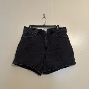 Abercrombie Black High-Rise Denim Women's Shorts